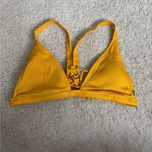 VS PINK yellow razorback swimsuit top